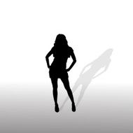 Vector silhouette of a woman N132