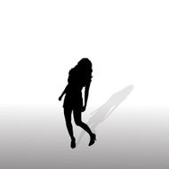 Vector silhouette of a woman N133