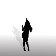 Vector silhouette of a woman N134