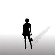 Vector silhouette of a woman N135