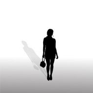 Vector silhouette of a woman N136
