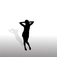 Vector silhouette of a woman N137