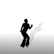 Vector silhouette of a woman N138