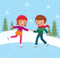 Children ice skate