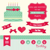 Birthday label and icon N2