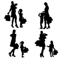 Vector silhouette of family N377