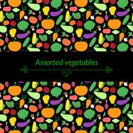 Vegetables vector background N10