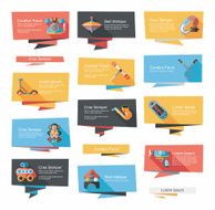 Toy flat banner background set eps10 N40