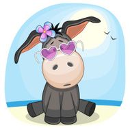 Donkey on the beach