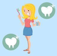 Dental care and health little girl