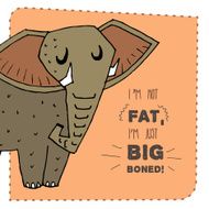 Elephant hand drawn illustration Vector