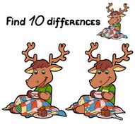 Find 10 differences (deer and tea)