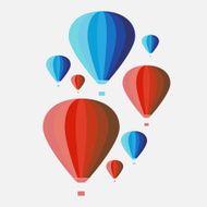 Hot air balloon retro design vector illustration