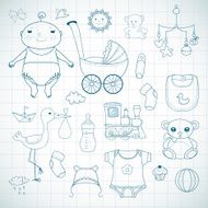 Baby shower Hand drawn sketches