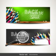 Back to school - vector banners N2