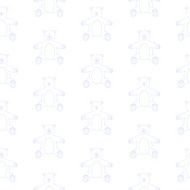 Cute teddy bear seamless pattern