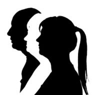 Vector silhouettes people N4