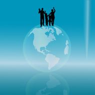 Vector silhouette of family N380