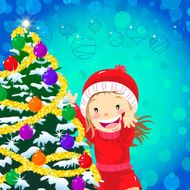 Child and Christmas Tree N2