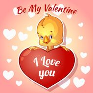 Cute chick for Valentine&#039;s Day