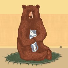 The Bear Hugs Cat