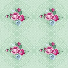 Vintage Floral Background - Seamless Flowers Tile Pattern N2