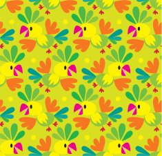 Seamless pattern with funny parrot N2