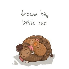 Cute cartoon card with mammoth Vector illustration N12