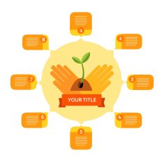 Abstract flat design growth illustration