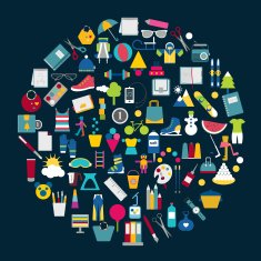 Color collection of modern icon