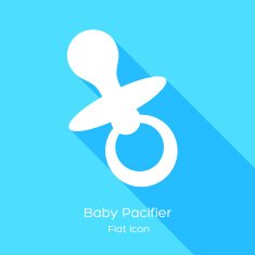 Baby's dummy sign icon