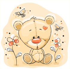 Bear With Flowers N12