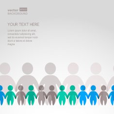 Business seamless background template with colorful people Vector illustration