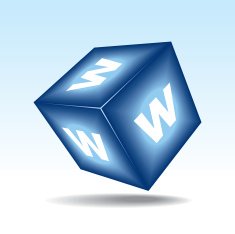 Alphabet block with a letter W