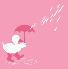 Duck in Spring Showers