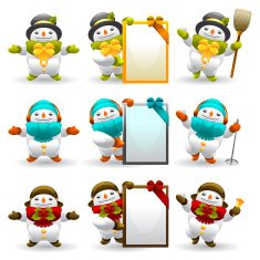 snowman icon set