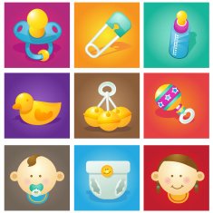 Baby icon collection