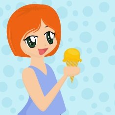 Girl Eating Ice-cream
