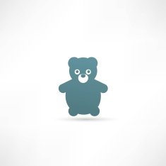 Teddy Bear Toy - Vector icon isolated N4