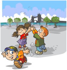 Children playing a game