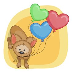 Puppy with baloons N3