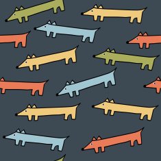 Cartoon dogs seamless background