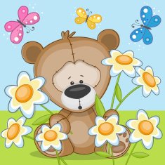 Bear With Flowers N13