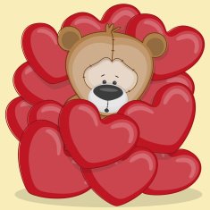 Bear in hearts N3