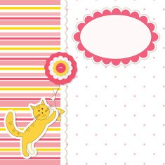 Baby shower with cat N2