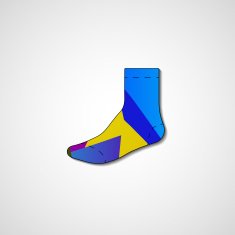 Abstract illustration on sock N134