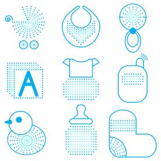 Set of baby's symbols