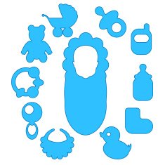 Newborn baby's icons