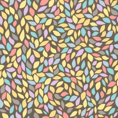 Abstract Leaves Seamless Background Hand drawn vector N2
