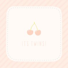 It's twins girls birthday greeting card